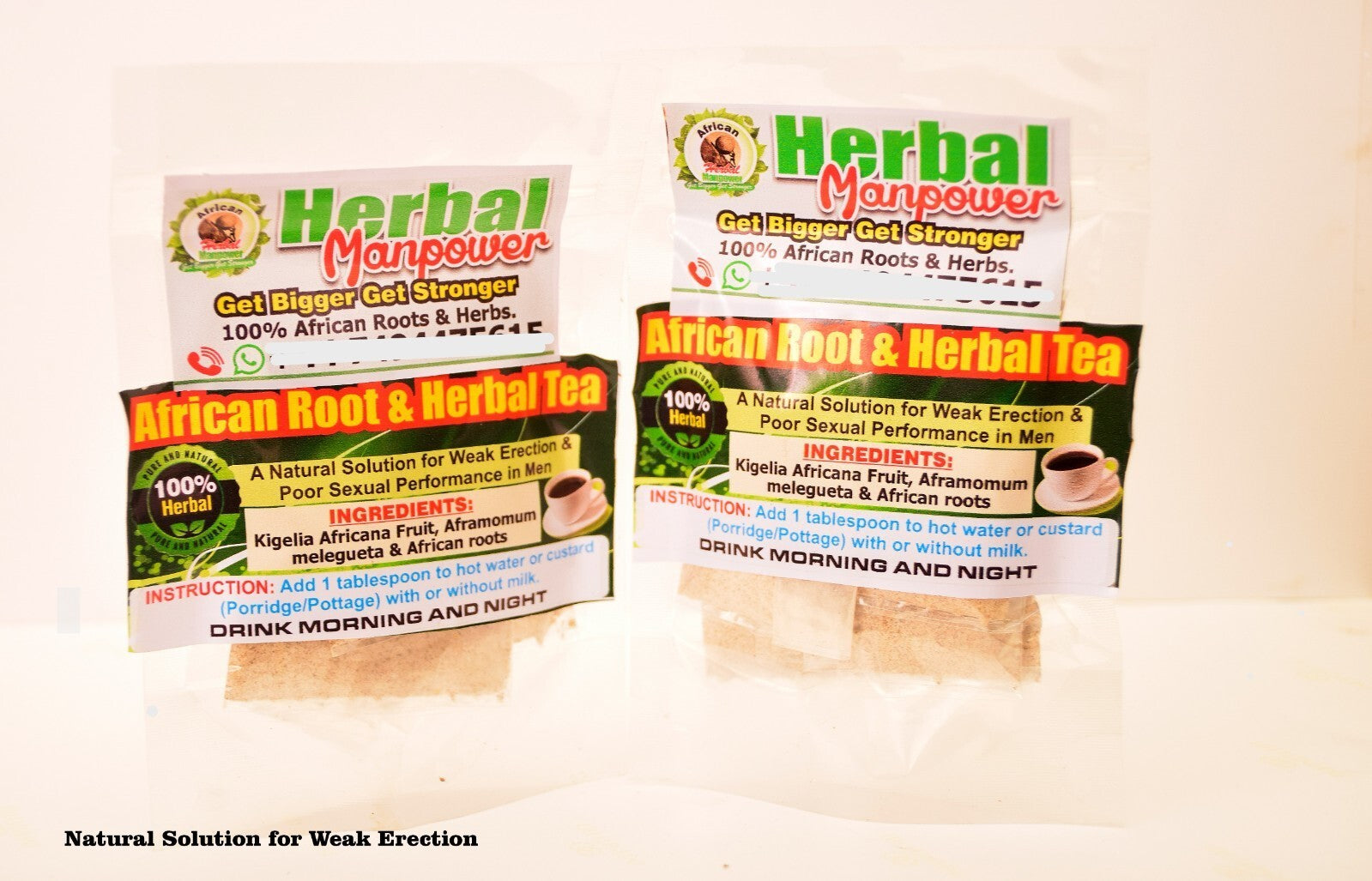 LAST LONGER IN BED 10X STRONGER ERECTION- African Manpower Herb for MEN
