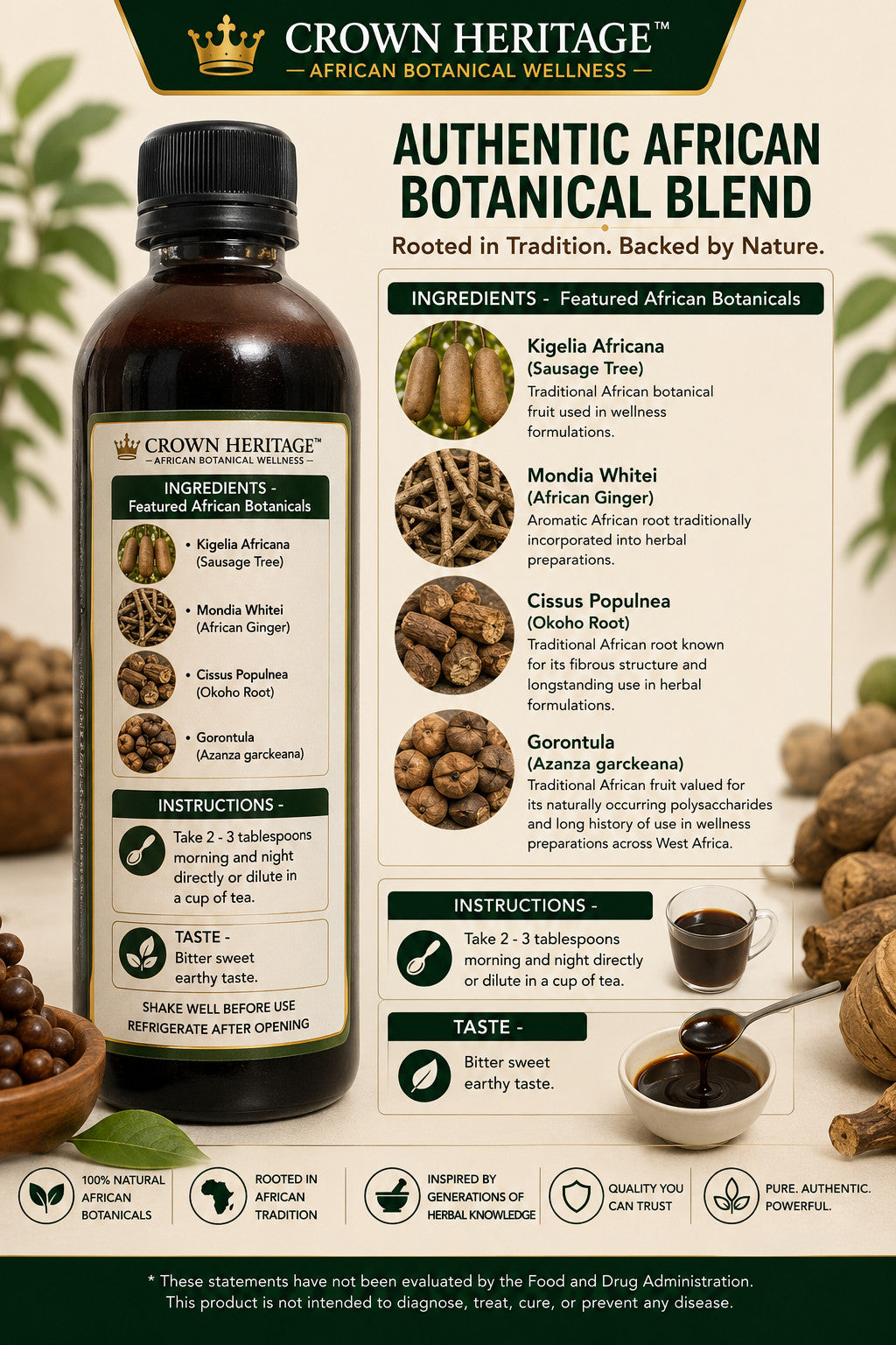 Men’s Wellness Kit Herbal Tea Tonic Massage Oil Syrup Botanical Bundle| 2kg 8wks
