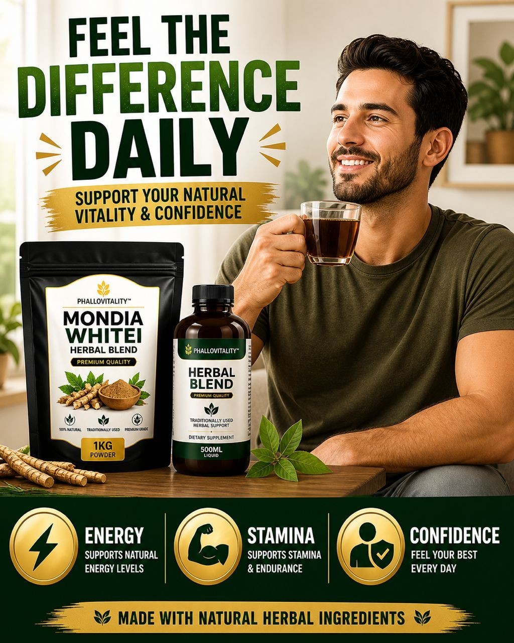 Mondia Whitei Tea | Phallovitality Men Aphrodisiac Last Longer in Bed| 100g| DHL