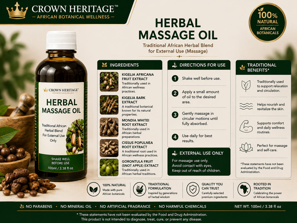 Men’s Wellness Kit Herbal Tea Tonic Massage Oil Syrup Botanical Bundle| 2kg 8wks