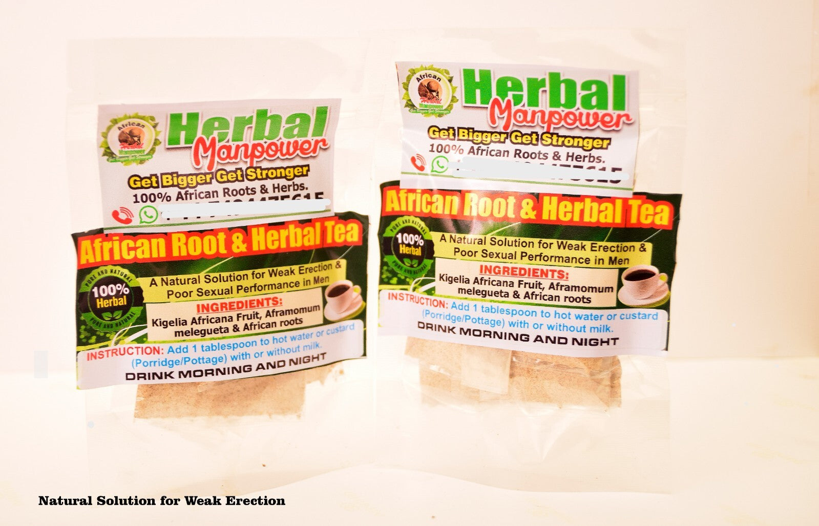 LAST LONGER IN BED 10X STRONGER ERECTION- African Manpower Herb for MEN